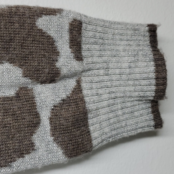 VERTIGO Brown Gray Animal Print Waterfall Cardigan Sweater M  NWT - Picture 4 of 11